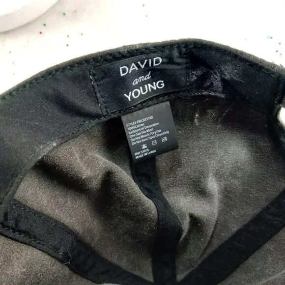 David & Young Grey Hat/ Cap with Fuzzy Yellow Smiley Logo Patch OS Adj. Strap... - Picture 2 of 8